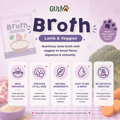 GULAPAWS Lamb Veggies Extract Broth Powder Travel Pack 5GR Pet Vitamin & Supplement NoBrand 