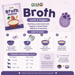 GULAPAWS Lamb Veggies Extract Broth Powder Travel Pack 5GR Pet Vitamin & Supplement NoBrand 