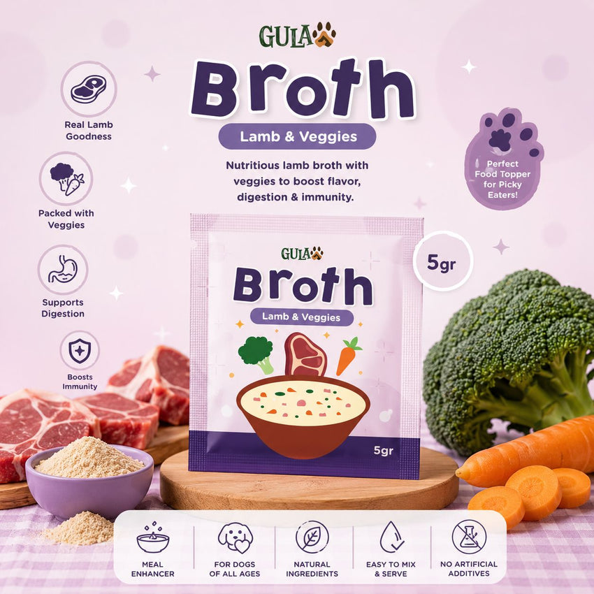 GULAPAWS Lamb Veggies Extract Broth Powder Travel Pack 5GR Pet Vitamin & Supplement NoBrand 