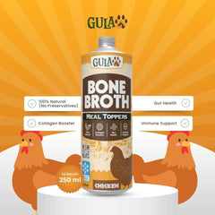 GULAPAWS Makanan Anjing Kucing Topper Chicken Bone Broth 250ml no type Tidak ada merek 