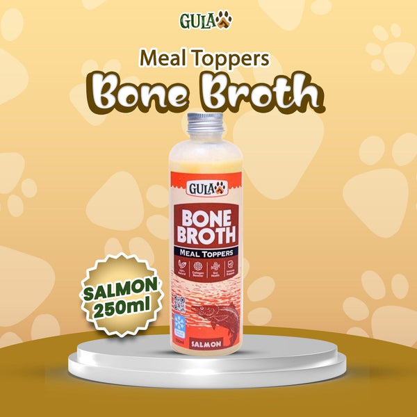 GULAPAWS Makanan Anjing Kucing Topper Salmon Bone Broth 250ml Frozen Food Gulapaws 