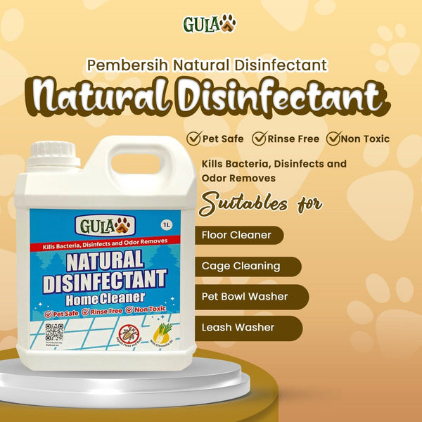 GULAPAWS Pembersih Natural Disinfectant Home Cleaner 1L no type Tidak ada merek 