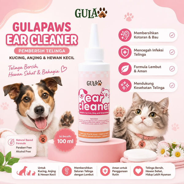 GULAPAWS Pembersih Telinga Kucing Anjing Ear Cleaner 100ml no type Tidak ada merek 