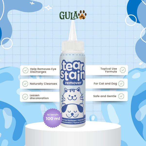 GULAPAWS Pembersih Wajah Anjing Kucing Tear Stain Remover 100ml no type Tidak ada merek 