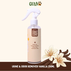 GULAPAWS Penghilang Bau Urine and Odor Remover Vanilla 250ml Dog Sanitation Tidak ada merek 