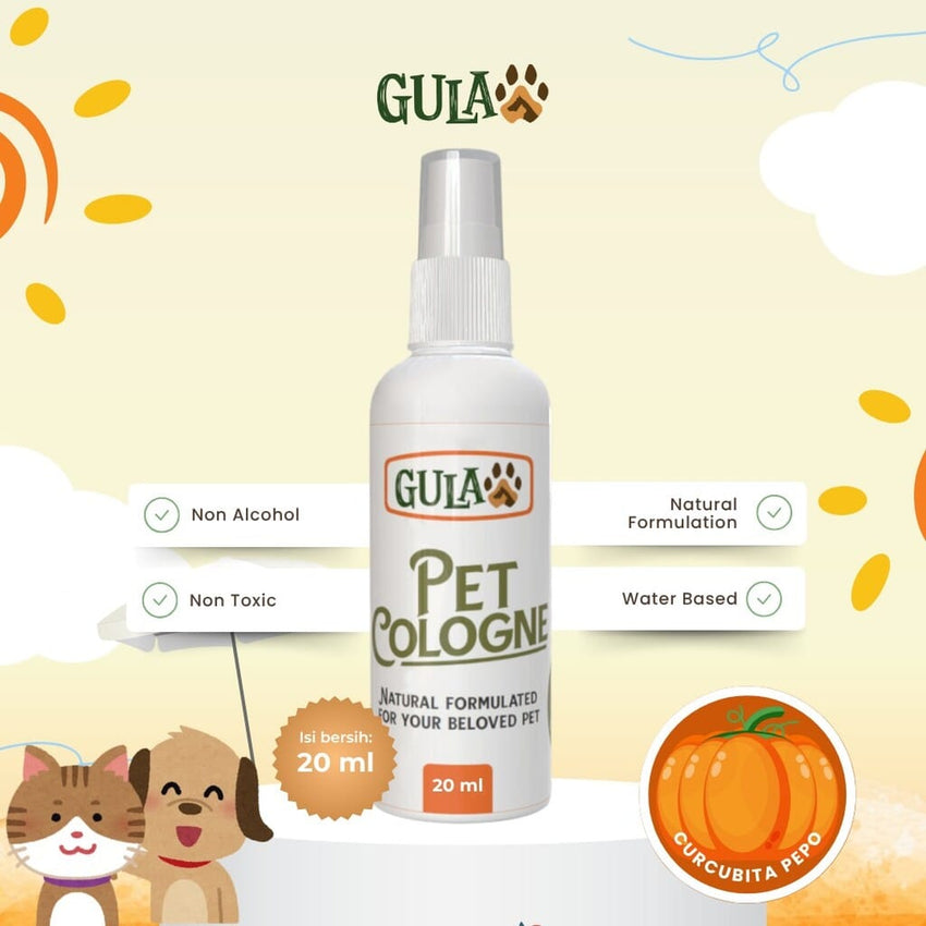 GULAPAWS Pet Cologne Anjing Kucing Cucurbita Pepo 100ml no type Tidak ada merek 