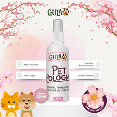 GULAPAWS Pet Cologne Anjing Kucing Sakura 20ml Grooming Pet Care Gulapaws 