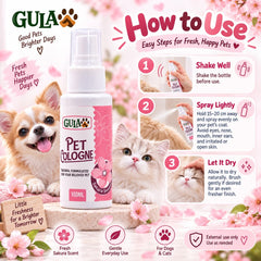 GULAPAWS Pet Cologne Cotton Floss 100ml Grooming Pet Care Tidak ada merek 