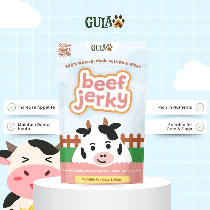 GULAPAWS Snack Anjing Beef Jerky 50gr no type Tidak ada merek 