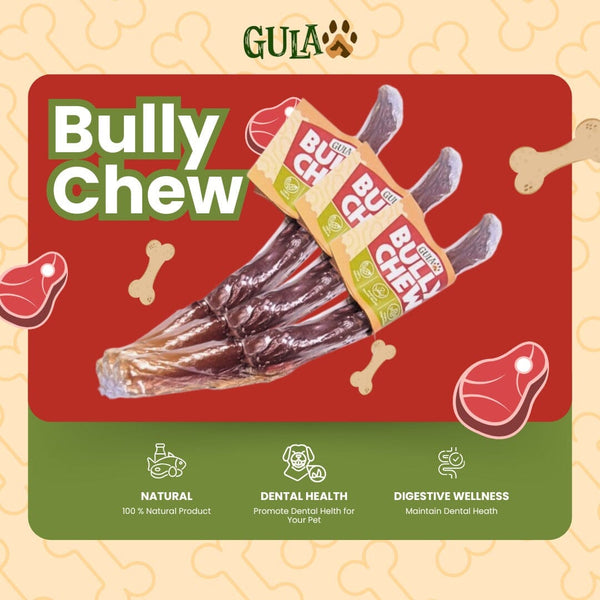 GULAPAWS Snack Anjing Bully Chew no type Tidak ada merek 