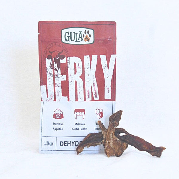 GULAPAWS Snack Anjing Dehydrated Beef Jerky 20gr no type Tidak ada merek 