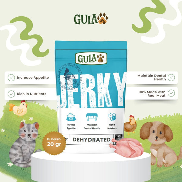 GULAPAWS Snack Anjing Dehydrated Chicken Jerky 20gr no type Tidak ada merek 