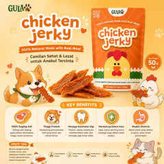 GULAPAWS Snack Anjing Dehydrated Chicken Jerky 50gr no type Tidak ada merek 