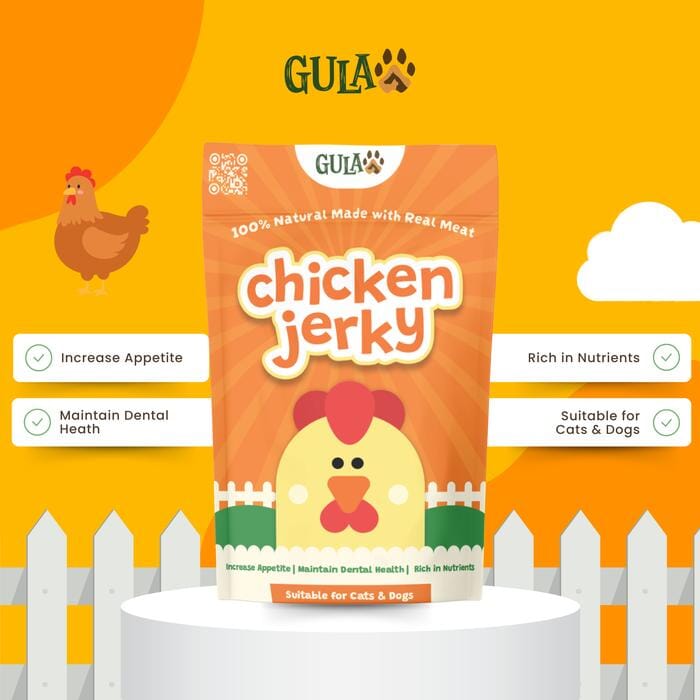 GULAPAWS Snack Anjing Dehydrated Chicken Jerky 50gr no type Tidak ada merek 