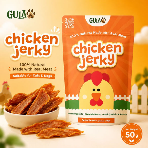GULAPAWS Snack Anjing Dehydrated Chicken Jerky 50gr no type Tidak ada merek 