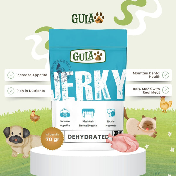 GULAPAWS Snack Anjing Dehydrated Chicken Jerky 70gr no type Tidak ada merek 