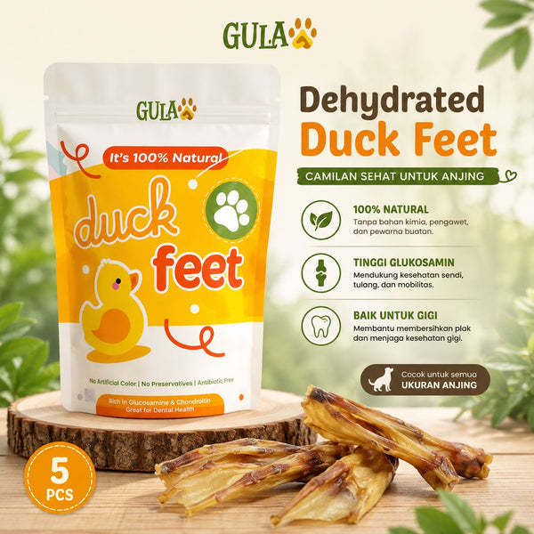 GULAPAWS Snack Anjing Dehydrated Duck Feet 5pcs no type Tidak ada merek 