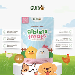 GULAPAWS Snack Anjing Dehydrated Giblets 50gr no type Tidak ada merek 