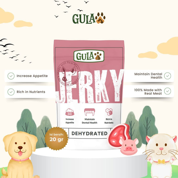 GULAPAWS Snack Anjing Dehydrated Pork Jerky 20gr no type NoBrand 