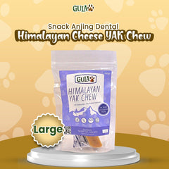 GULAPAWS Snack Anjing Dental Himalayan Cheese YAK Chew Large Dog Dental Snack Gulapaws 