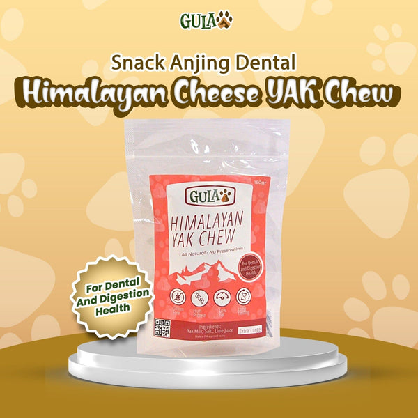 GULAPAWS Snack Anjing Dental Himalayan Cheese YAK Chew XLarge no type Pet Republic Indonesia 