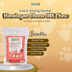 GULAPAWS Snack Anjing Dental Himalayan Cheese YAK Chew XLarge no type Pet Republic Indonesia 