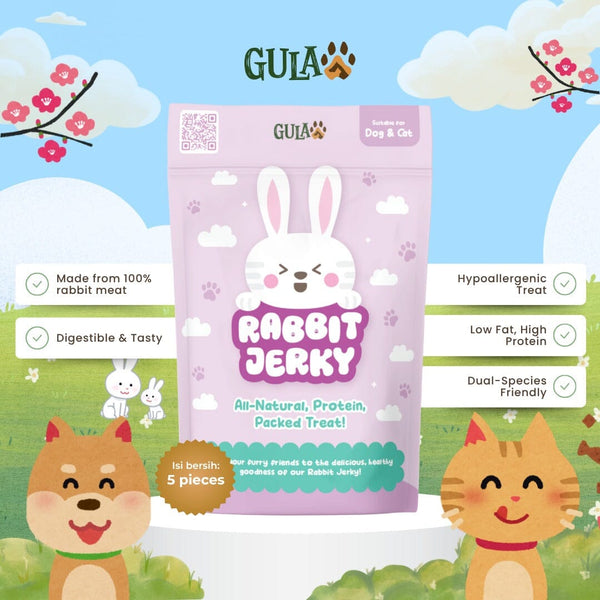 GULAPAWS Snack Anjing Kucing Premium Rabbit Jerky 50gr no type Tidak ada merek 