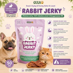GULAPAWS Snack Anjing Kucing Premium Rabbit Jerky 50gr no type Tidak ada merek 
