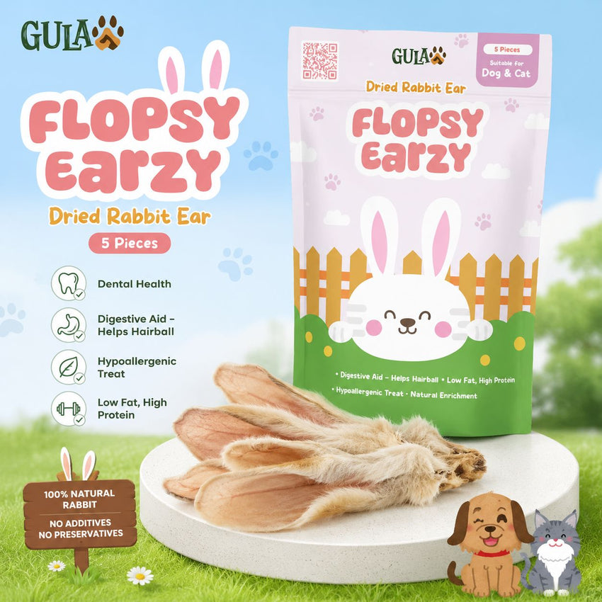 GULAPAWS Snack Anjing Kucing Rabbit Flopzy Ear 5pcs no type Tidak ada merek 