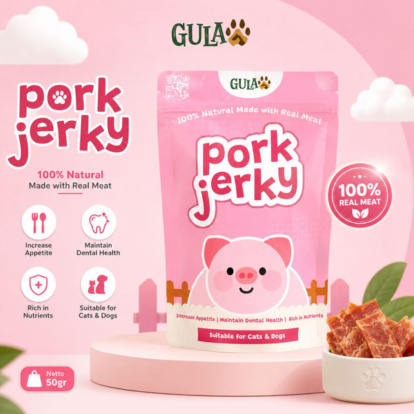 GULAPAWS Snack Anjing Pork Jerky 50gr no type Tidak ada merek 