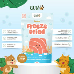 GULAPAWS Snack Kucing Freeze Dried Salmon 20gr Dog Snack Tidak ada merek 