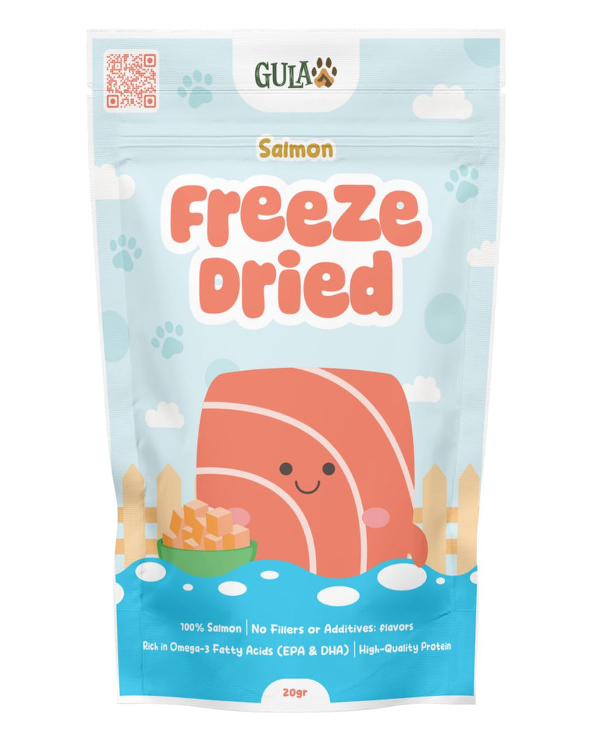 GULAPAWS Snack Kucing Freeze Dried Salmon 20gr Dog Snack Tidak ada merek 