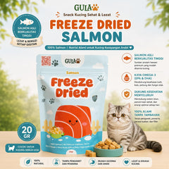 GULAPAWS Snack Kucing Freeze Dried Salmon 20gr no type NoBrand 