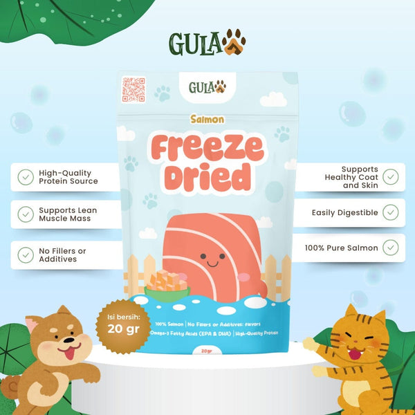 GULAPAWS Snack Kucing Freeze Dried Salmon 20gr no type NoBrand 