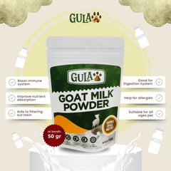 GULAPAWS Susu Anjing Kucing Natural Goat Milk Powder 50gr no type Tidak ada merek 