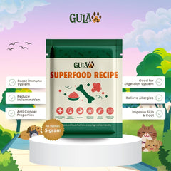 GULAPAWS Vitamin Anjing Kucing Alergi Superfood Travel Pack 5gr Pet Vitamin & Supplement Tidak ada merek 