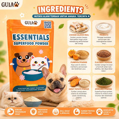 GULAPAWS Vitamin Anjing Kucing Essentials Superfood Mix 50gr no type Tidak ada merek 
