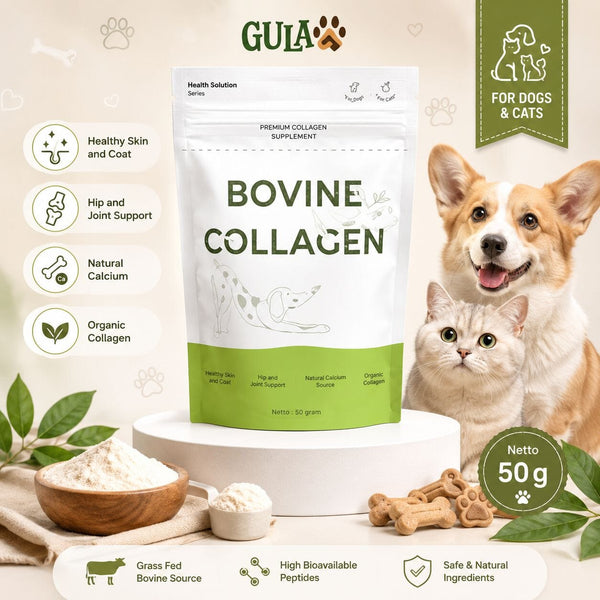 GULAPAWS Vitamin Anjing Kucing Kalsium Bovine Collagen 50gr no type Tidak ada merek 