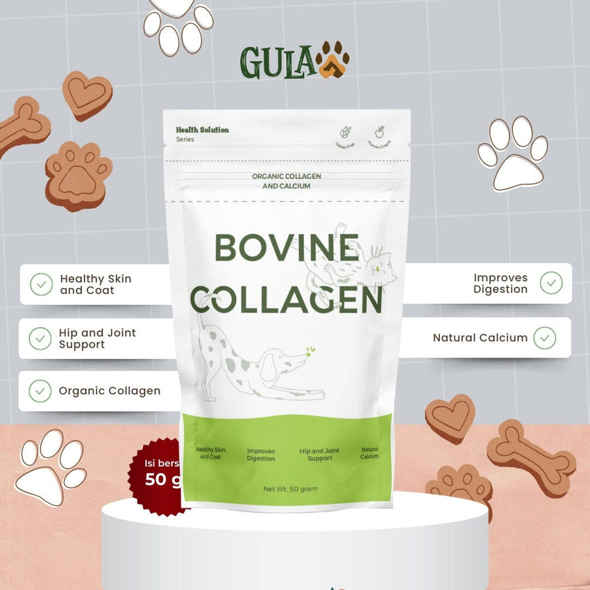 GULAPAWS Vitamin Anjing Kucing Kalsium Bovine Collagen 50gr no type Tidak ada merek 