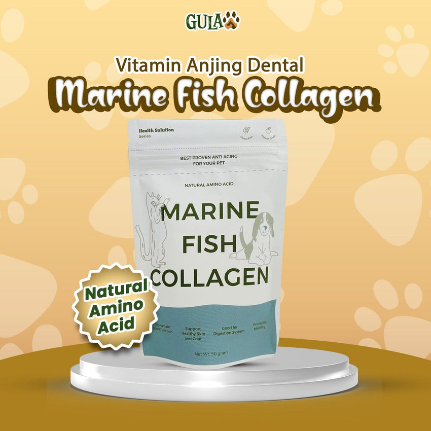GULAPAWS Vitamin Anjing Kucing Marine Fish Collagen 50gr no type Pet Republic Indonesia 