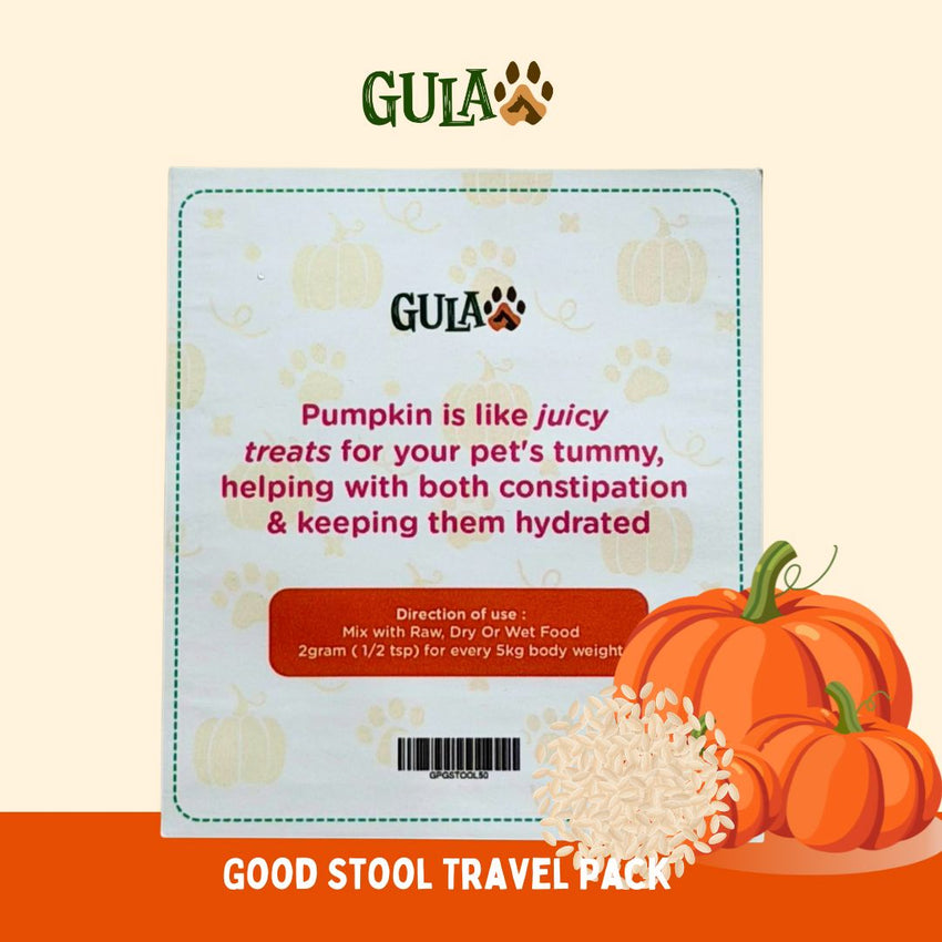 GULAPAWS Vitamin Anjing Kucing Pencernaan Good Stool Travel Pack 5gr Pet Vitamin & Supplement Tidak ada merek 