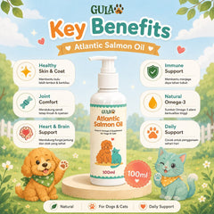GULAPAWS Vitamin Anjing Kucing Salmon Oil 100ml no type Tidak ada merek 