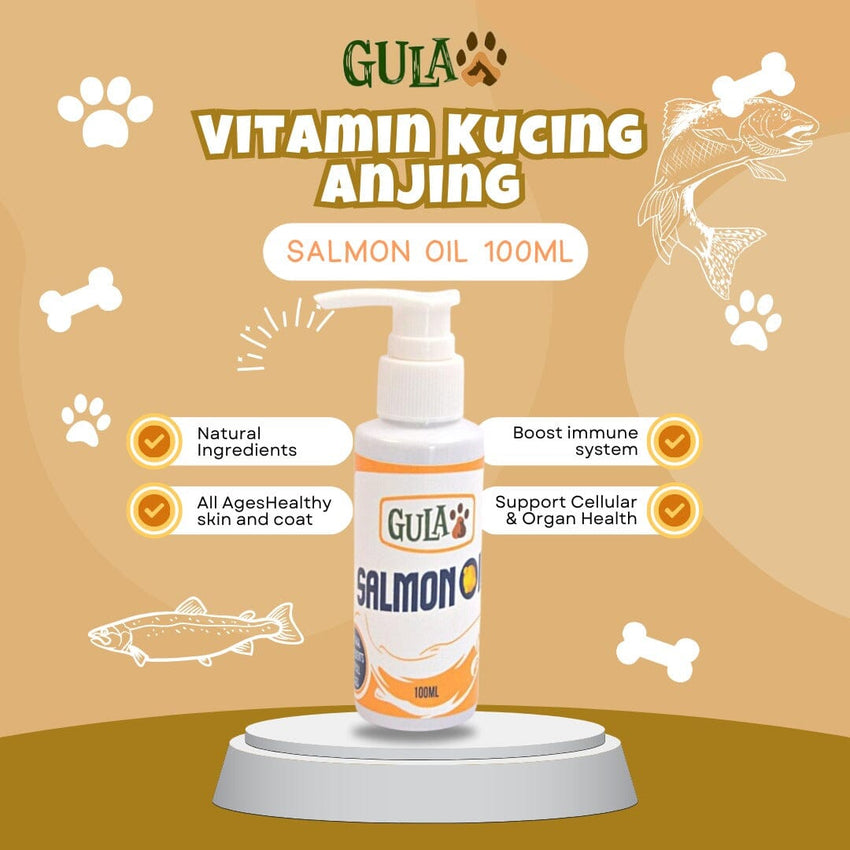 GULAPAWS Vitamin Anjing Kucing Salmon Oil 100ml no type Tidak ada merek 