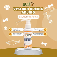 GULAPAWS Vitamin Anjing Kucing Salmon Oil 100ml no type Tidak ada merek 