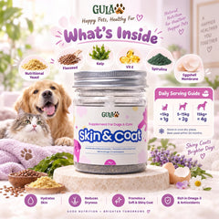 GULAPAWS Vitamin Bulu Kucing Anjing Skin and Coat 35gr Pet Vitamin & Supplement Tidak ada merek 
