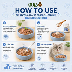 GULAPAWS Vitamin Kalsium Kucing Anjing Organic Egg Shell Powder 100gr no type Tidak ada merek 
