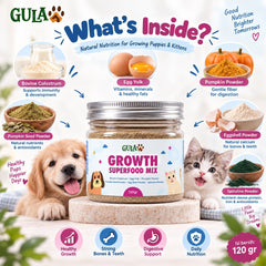 GULAPAWS Vitamin Kucing Anjing Anakan Growth Superfood Mix 120gr Pet Supplement & Vitamin NoBrand 