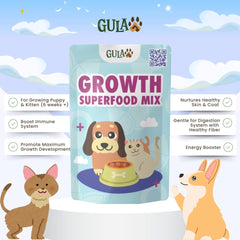 GULAPAWS Vitamin Kucing Anjing Anakan Growth Superfood Mix 50gr pet vitamin & supplement Tidak ada merek 
