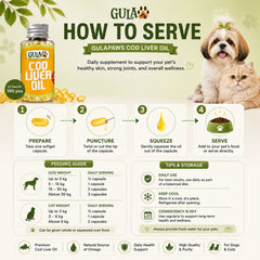GULAPAWS Vitamin Kucing Anjing Minyak Ikan COD Liver Oil 100pcs no type Tidak ada merek 