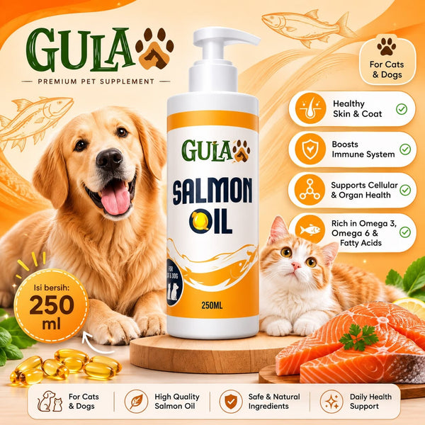 GULAPAWS Vitamin Kucing Anjing Salmon Oil 250ml no type Tidak ada merek 
